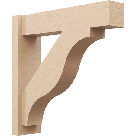 Ekena Millwork 6-in W x 24-in D x 24-in H Funston Block Rough Cedar Woodgrain TimberThane Outlooker, Primed Tan OUTUR060X24X24FST44RCPR